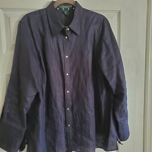 Laurwn by Ralph Lauren Rich dark navy with signature pearl buttons